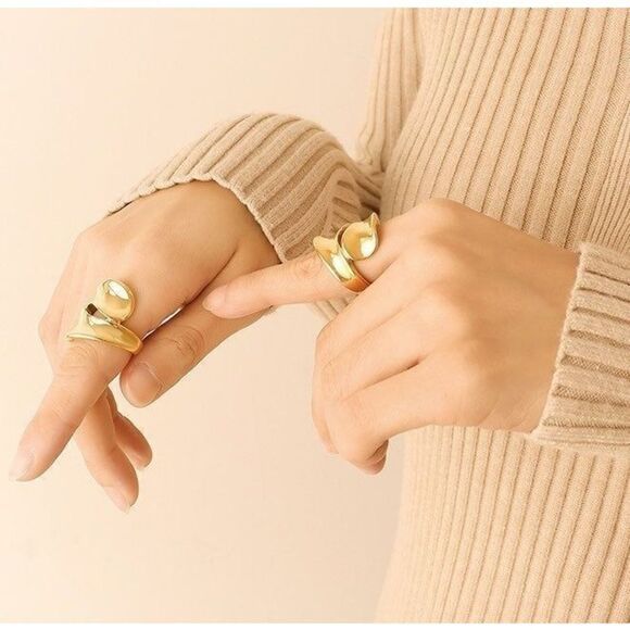 Fashion  Style hallow Ring 9 titanium stainless steel - Picture 1 of 7